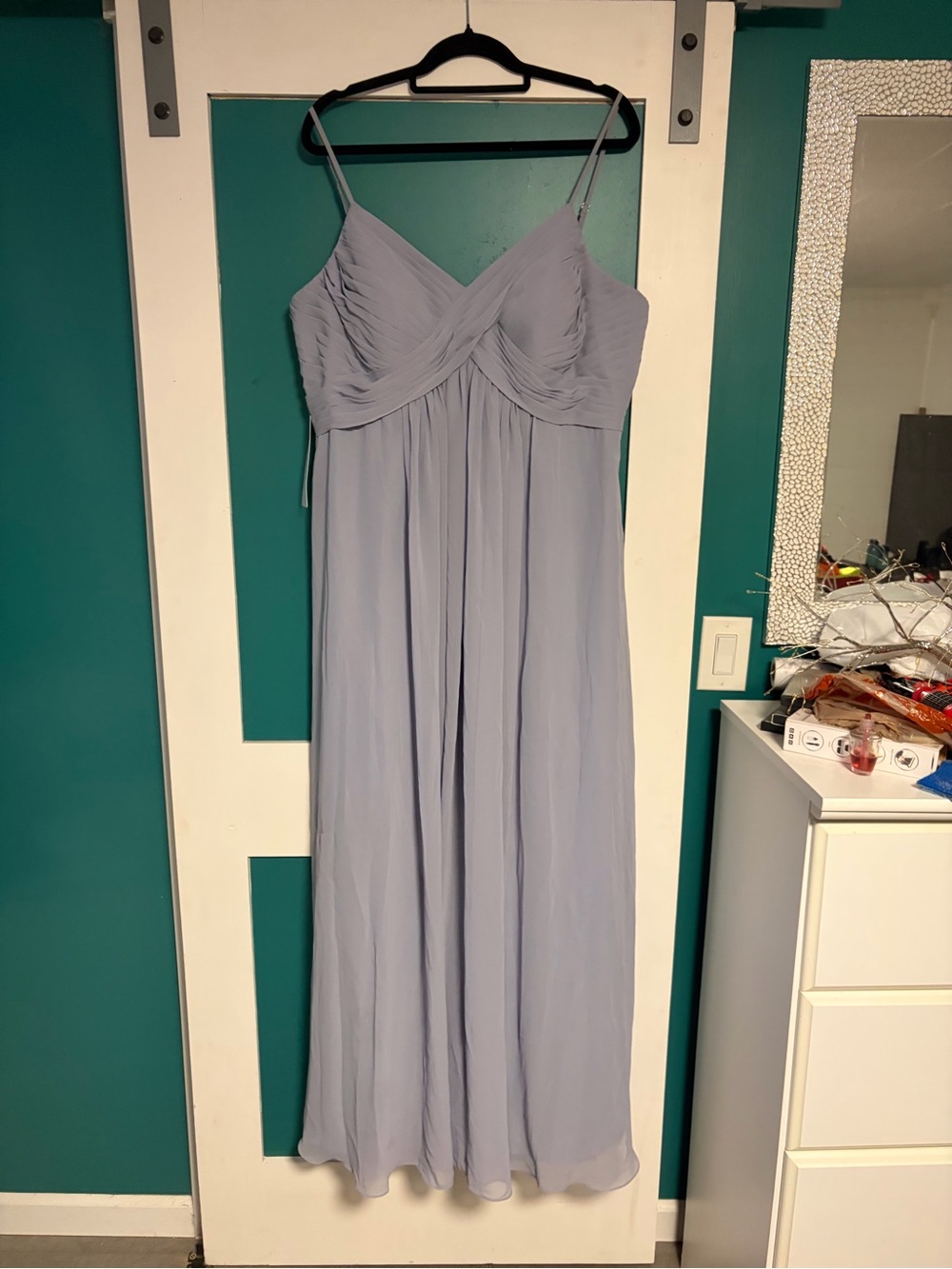 SHAN Lavender Spaghetti-Strap Maxi Dress